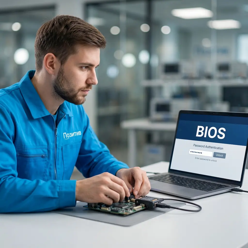 Снятие пароля BIOS ноутбука в Софрино