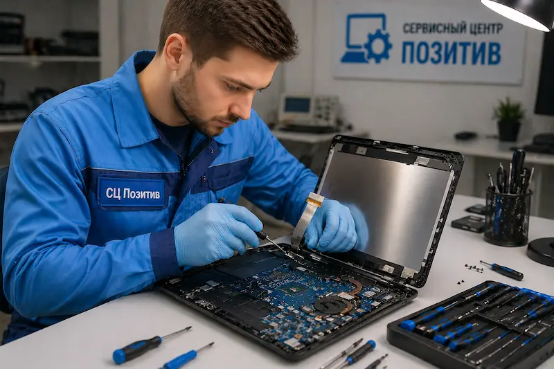 Ремонт шлейфа матрицы ноутбука в Софрино