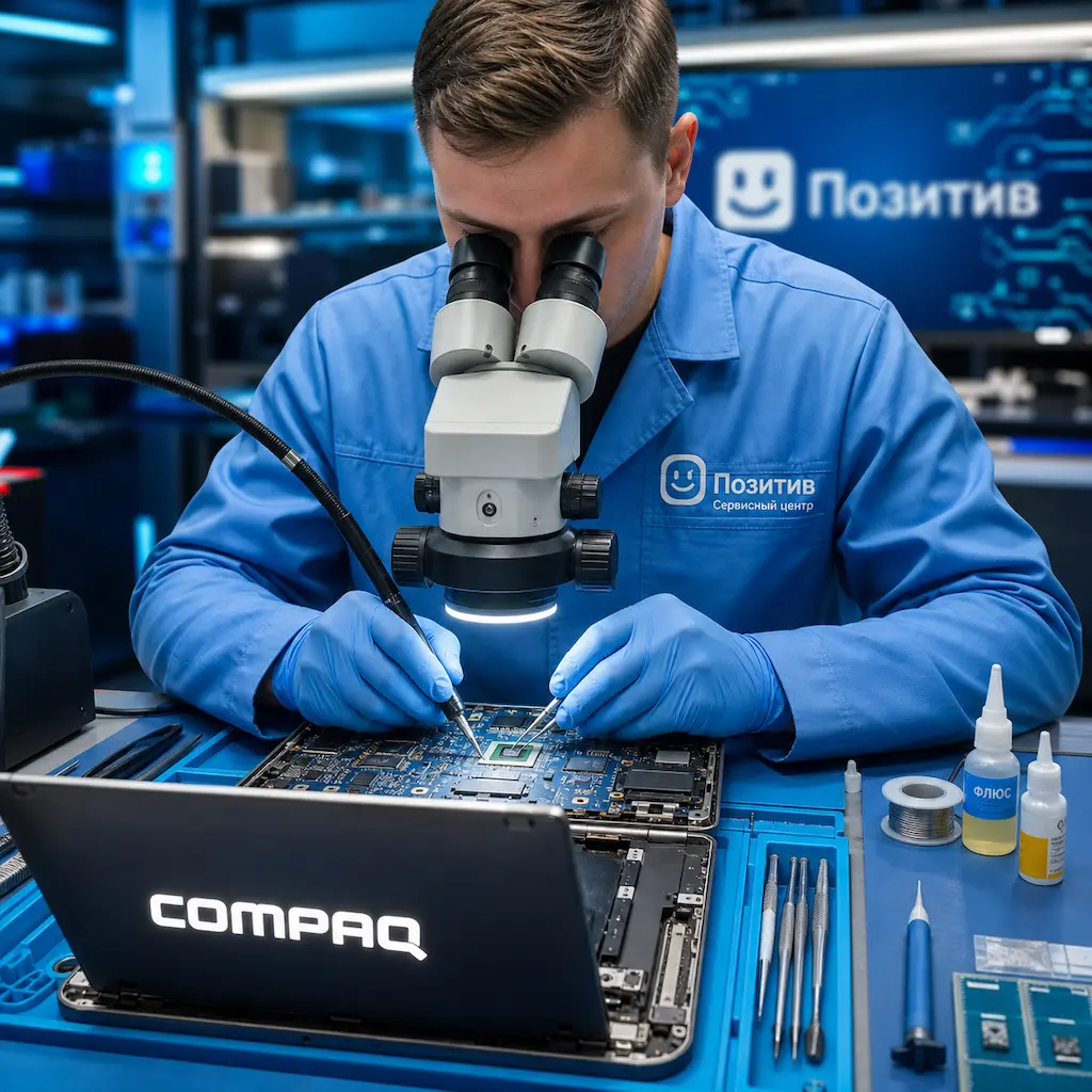 Замена видеокарты ноутбука Compaq в Софрино