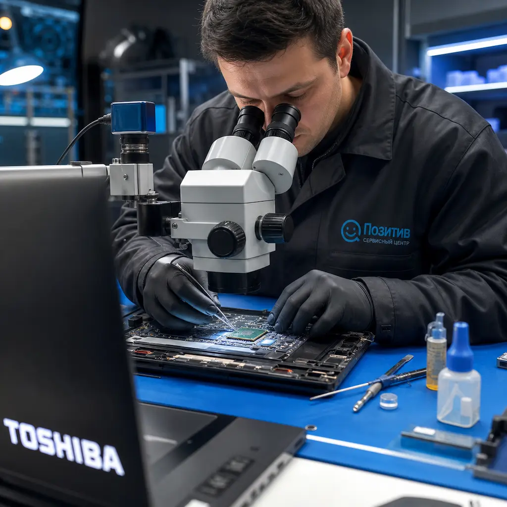 Замена видеокарты ноутбука Toshiba в Софрино
