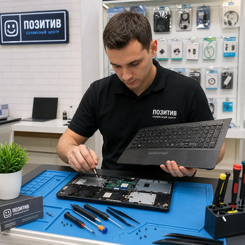 заменить клавиатуру на ноутбуке Packard Bell в Софрино