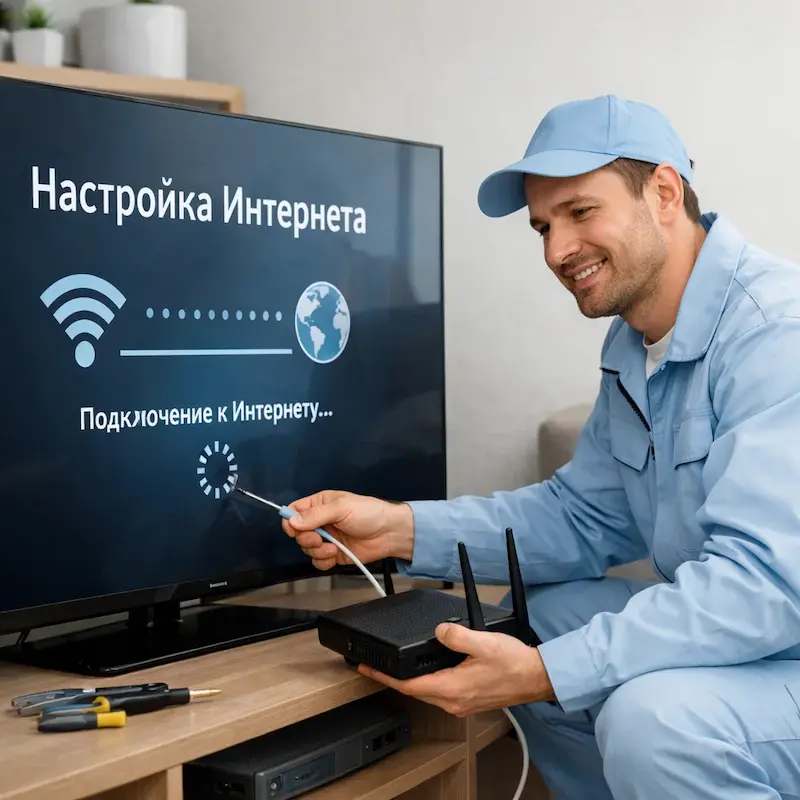Настройка интернета на ТВ в Софрино