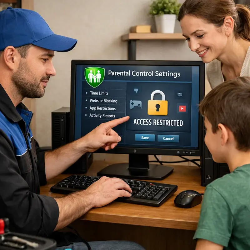 Родительский контроль на компьютере и ноутбуке в Софрино