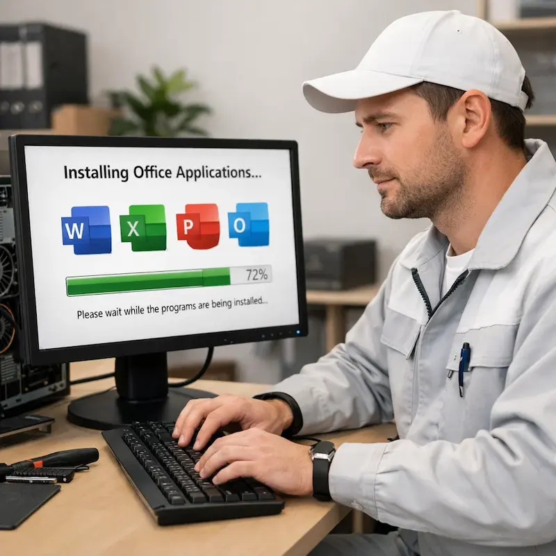 установка офисных программ на компьютер в Софрино