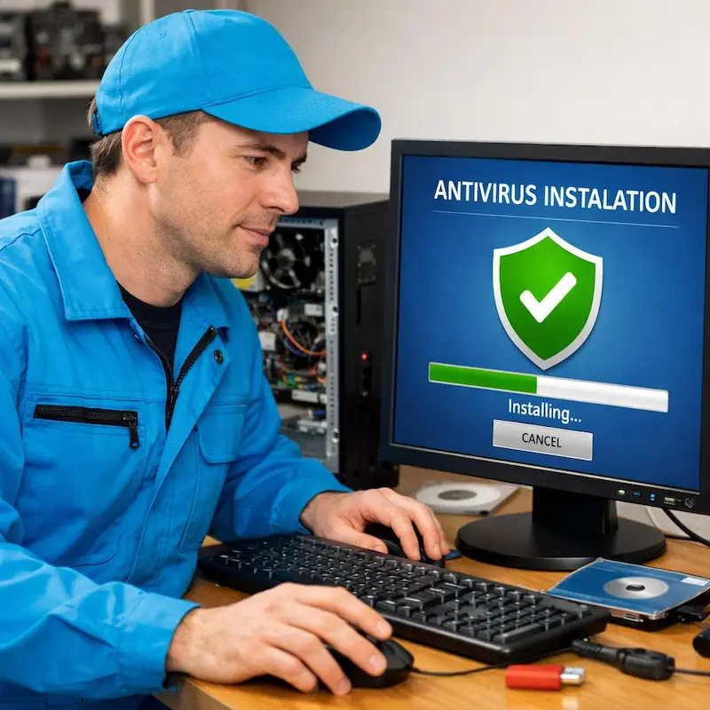 Установка антивируса на ноутбук в Софрино